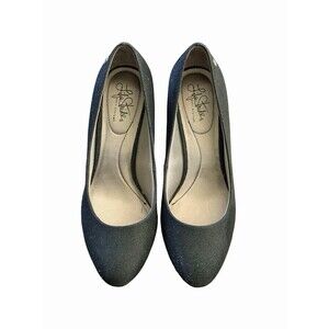 Woman’s Life Stride Parigi Black Fabric Dress Shoes Heels Soft System Size 10W